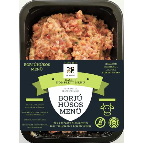 BARF borjúhúsos menü 500g