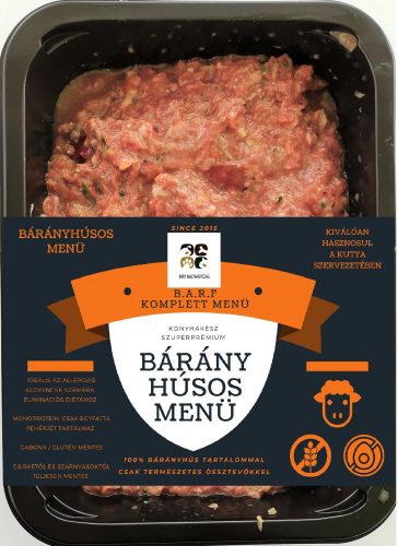 BARF bárányhúsos menü 500g