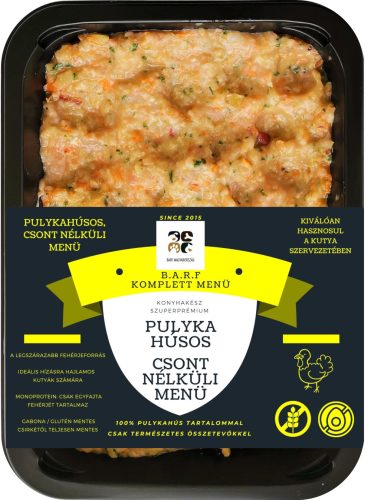 BARF pulykahúsos csont nélküli menü 1000g