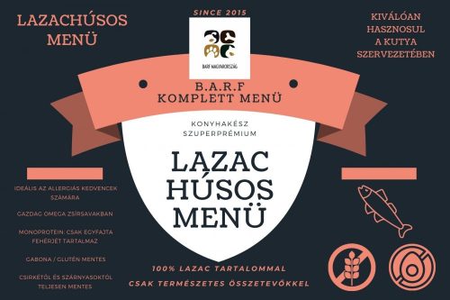 BARF ECO (vákuum) lazachúsos menü 1000g