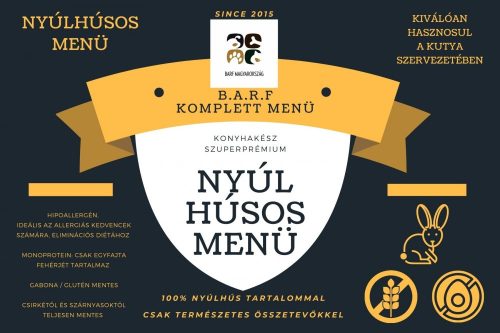BARF ECO (vákuum) nyúlhúsos menü 1000g
